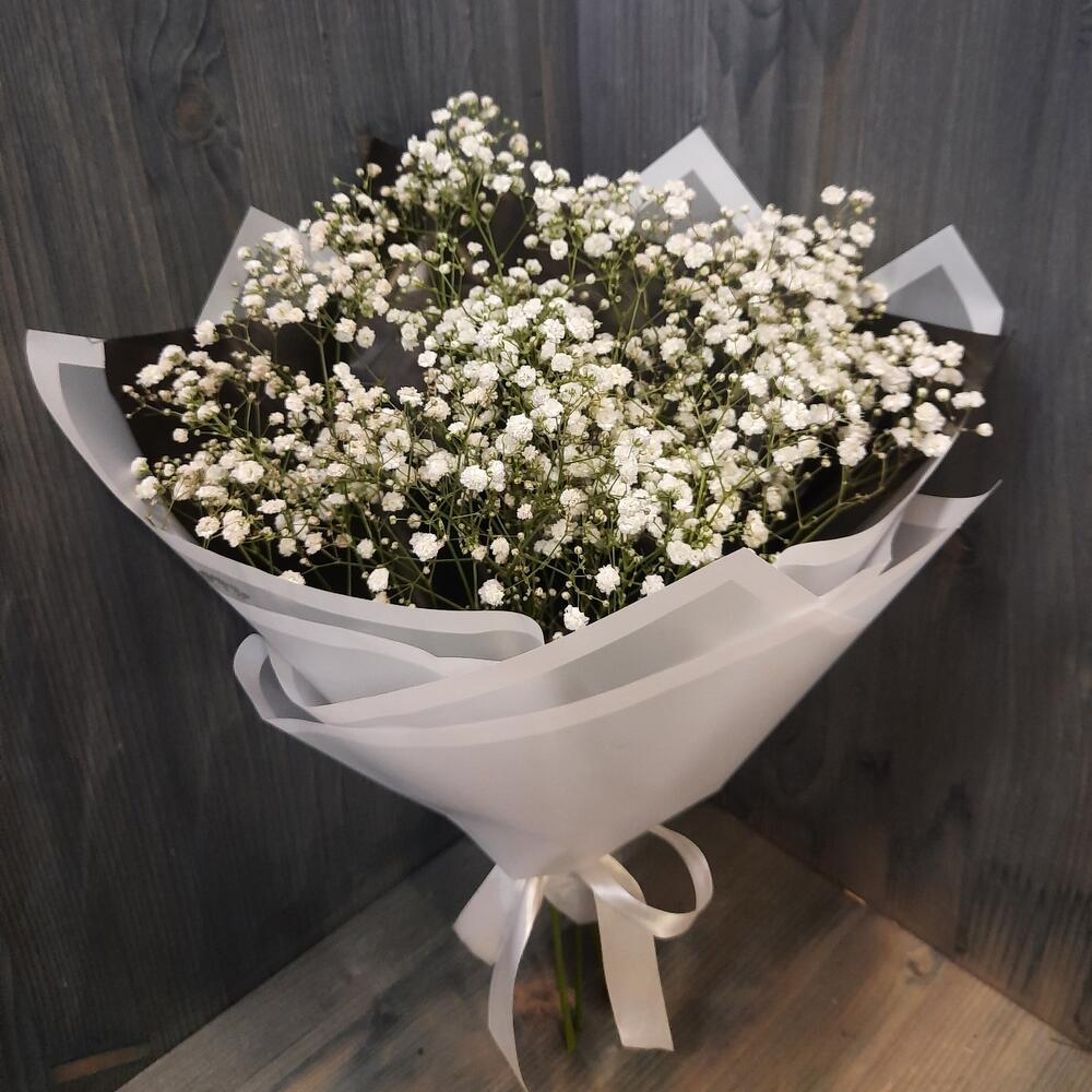 Стойкий букет из белой Гипсофилы Стойкий букет из белой Гипсофилы